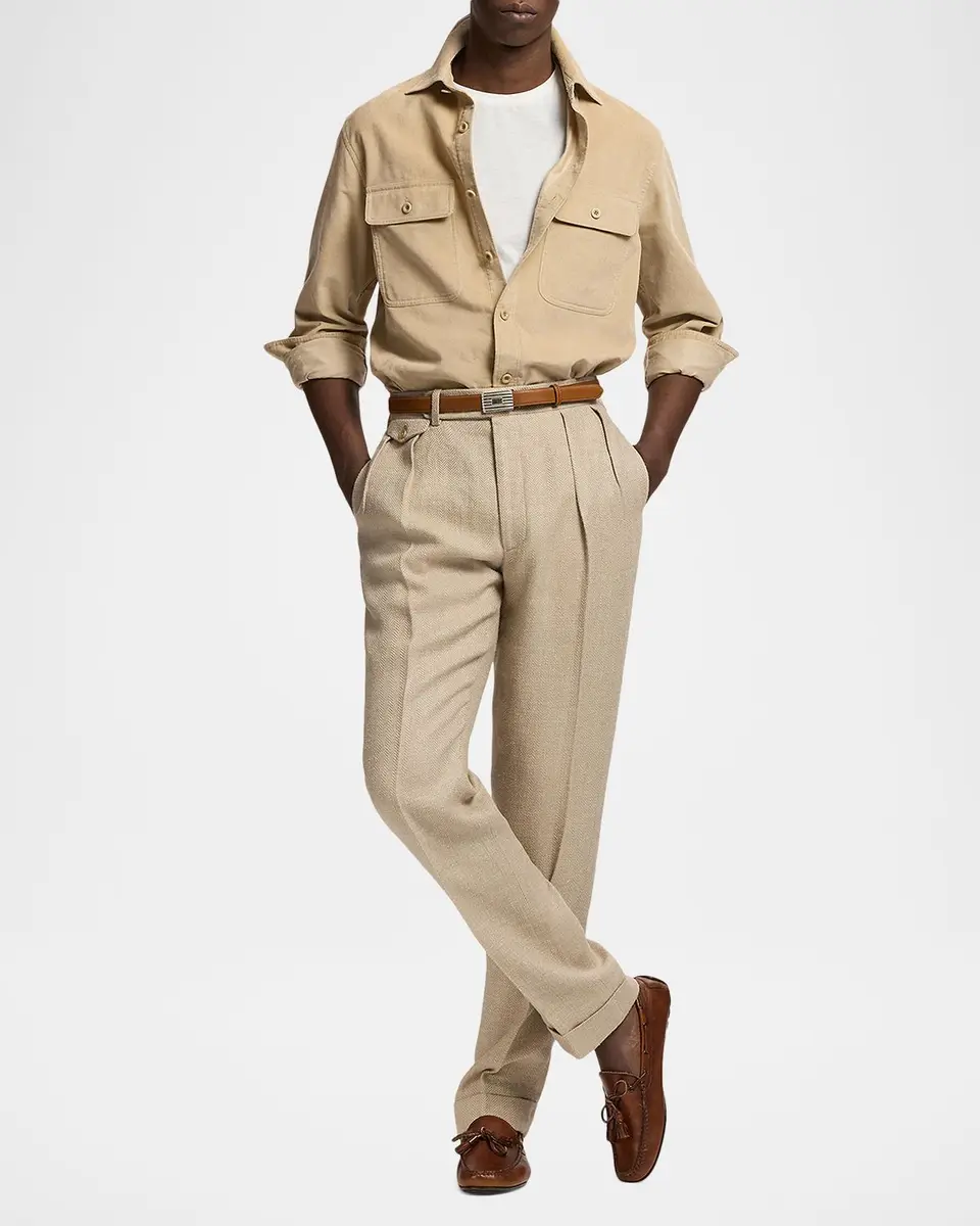Ralph Lauren Purple Label Men's Fine-Wale Corduroy Shirt | Thumbnail 2