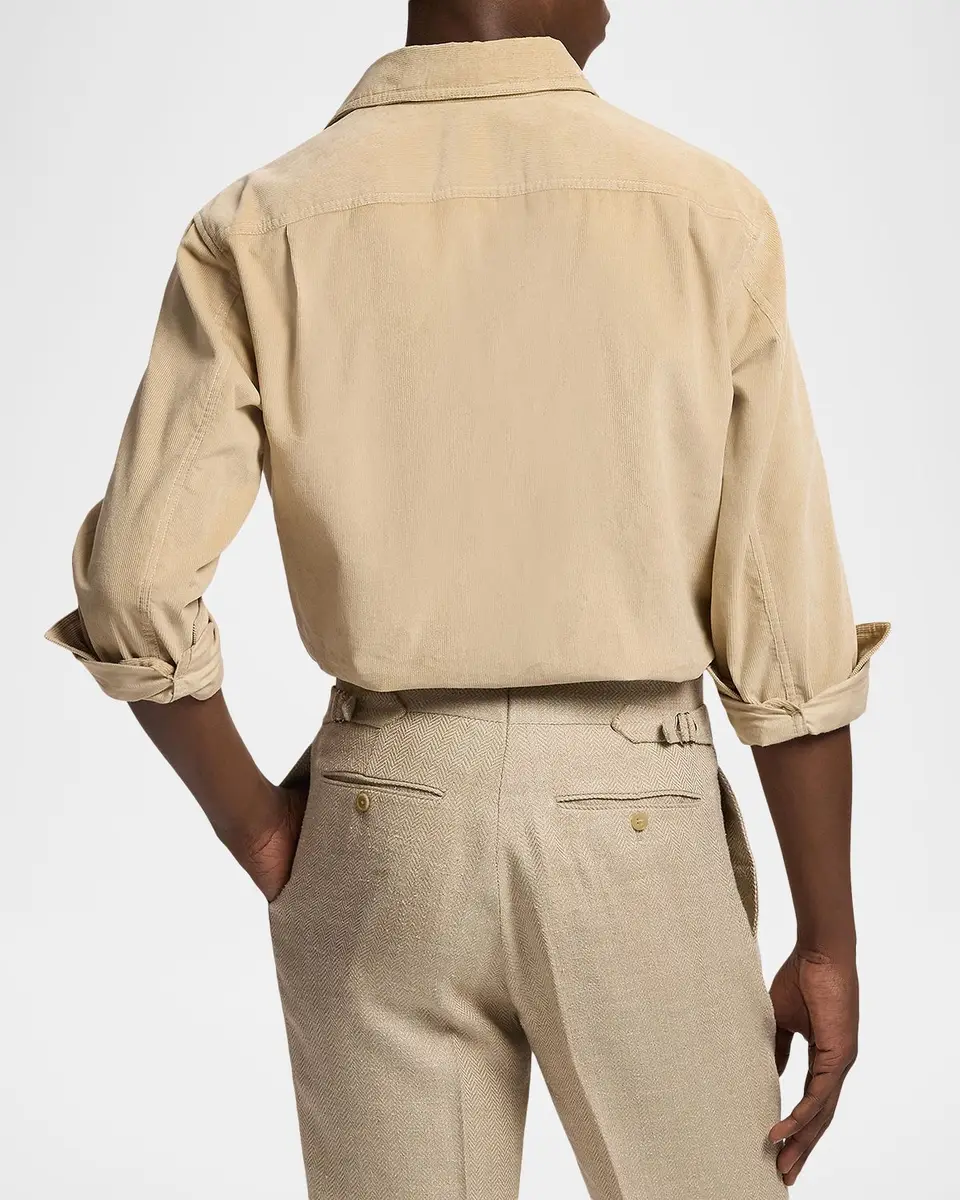 Ralph Lauren Purple Label Men's Fine-Wale Corduroy Shirt | Thumbnail 3