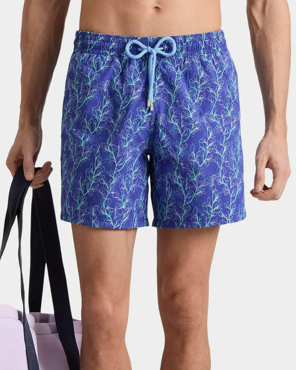 Vilebrequin Men's Mistral Embroidered X-Ray Seaweed Swim Shorts | Thumbnail 3 Vilebrequin Men's Mistral Embroidered X-Ray Seaweed Swim Shorts | Thumbnail 3
