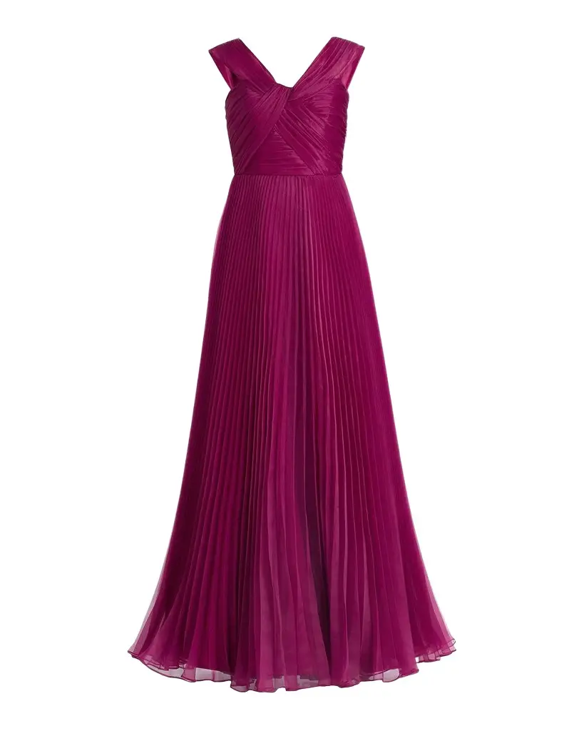 Theia Laurel Pleated Organza Gown | Image 1 Theia Laurel Pleated Organza Gown | Image 1