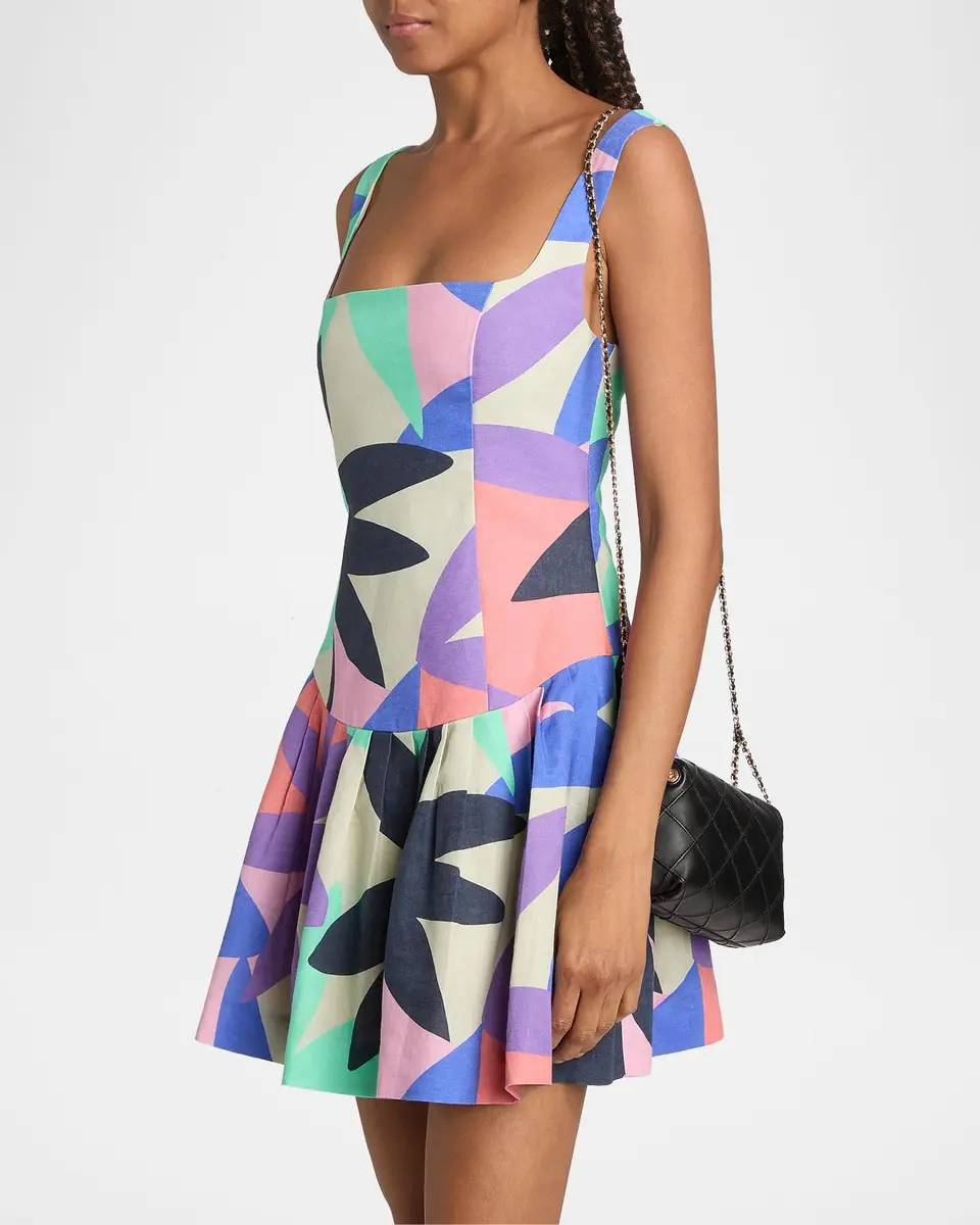 Ramy Brook Everleigh Kaleidoscope Linen-Cotton Mini Dress | Thumbnail 3 Ramy Brook Everleigh Kaleidoscope Linen-Cotton Mini Dress | Thumbnail 3