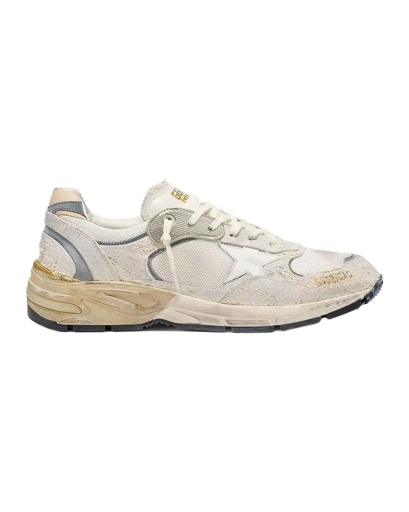 Golden Goose Men's Dad-Star Distressed Suede & Mesh Low-Top Sneakers