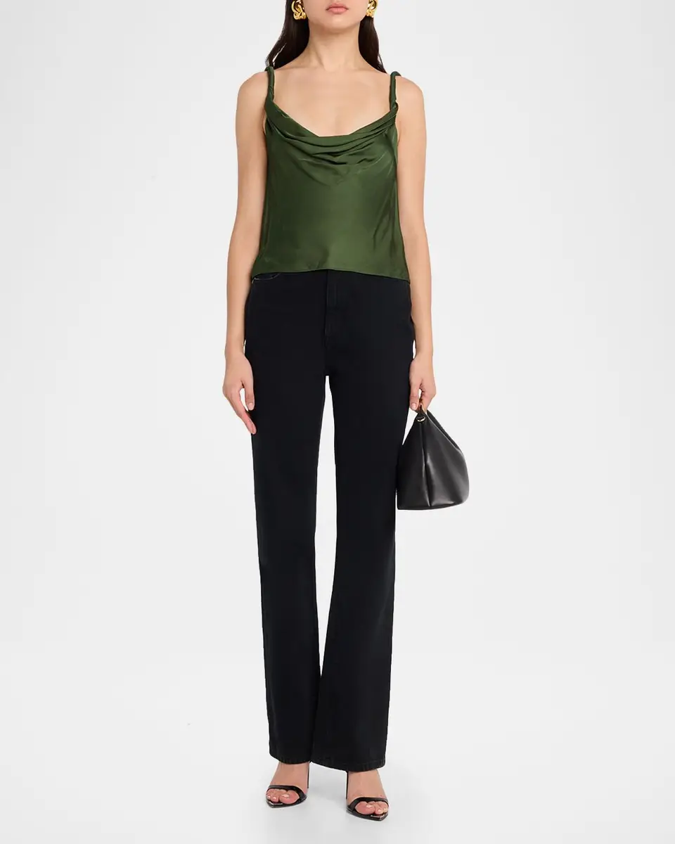Alice + Olivia Monique Twisted-Strap Satin Tank Top | Thumbnail 2 Alice + Olivia Monique Twisted-Strap Satin Tank Top | Thumbnail 2