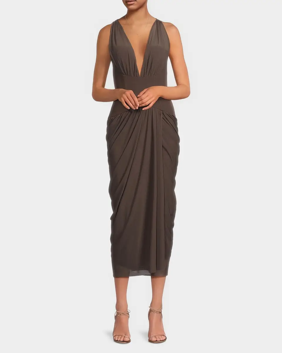 BLACK HALO Elara Mesh Midi Dress | Thumbnail 2 BLACK HALO Elara Mesh Midi Dress | Thumbnail 2