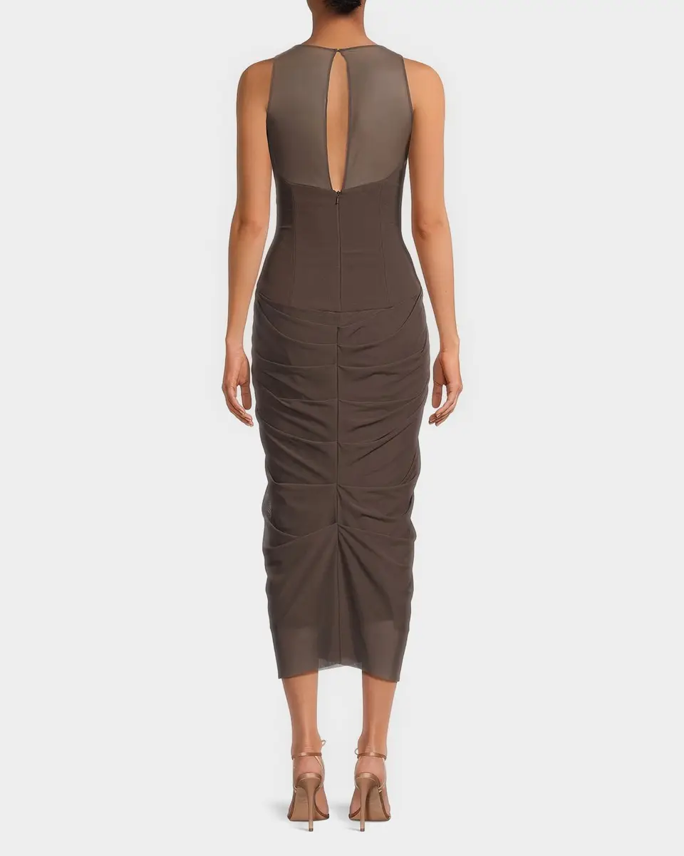 BLACK HALO Elara Mesh Midi Dress | Thumbnail 3 BLACK HALO Elara Mesh Midi Dress | Thumbnail 3