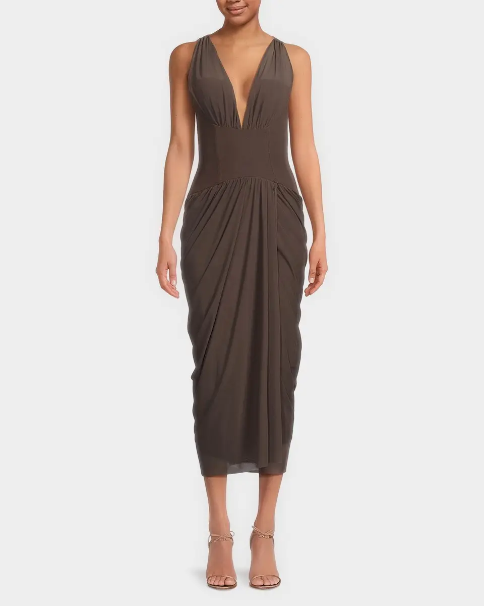 BLACK HALO Elara Mesh Midi Dress | Thumbnail 4 BLACK HALO Elara Mesh Midi Dress | Thumbnail 4