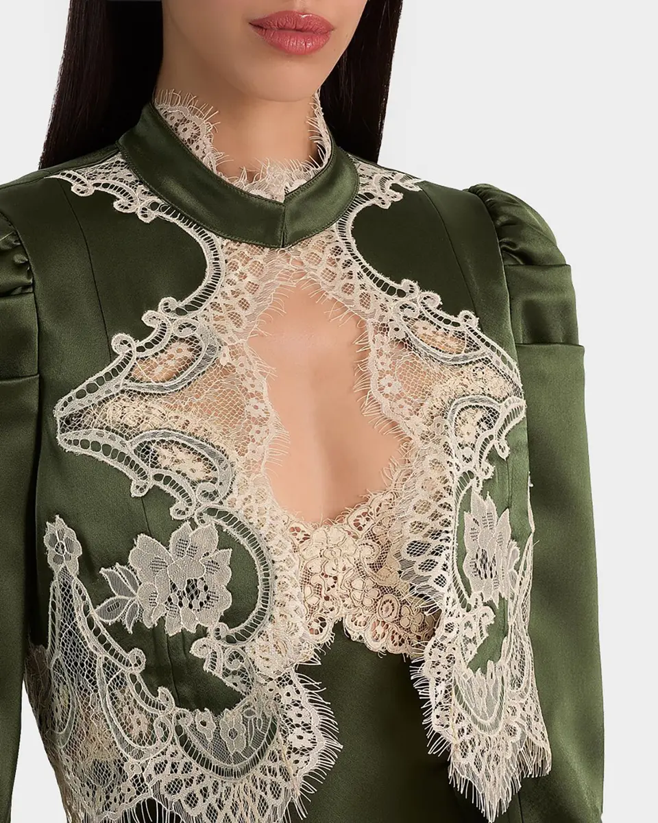 Alice + Olivia Thomasina Lace-Trimmed Crop Jacket | Thumbnail 5 Alice + Olivia Thomasina Lace-Trimmed Crop Jacket | Thumbnail 5