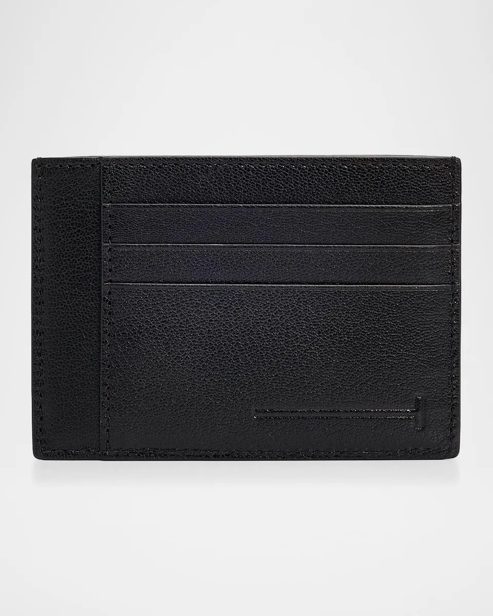 Tom Ford Men's Elongated T Line Leather Card Case | Thumbnail 2