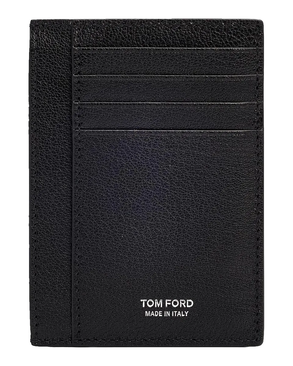 Tom Ford Men's Elongated T Line Leather Card Case | Thumbnail 3