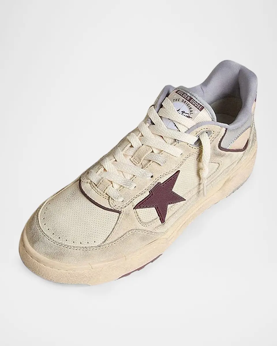 Golden Goose Men's Forty2 Chunky Leather Low-Top Sneakers | Thumbnail 4 Golden Goose Men's Forty2 Chunky Leather Low-Top Sneakers | Thumbnail 4
