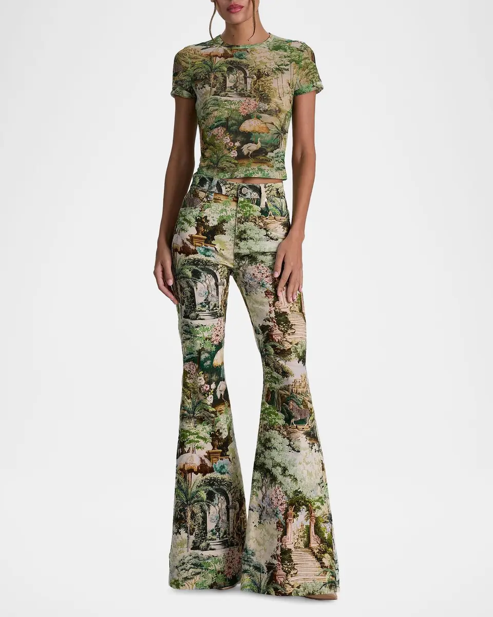 Alice + Olivia Tess Terraine-Print T-Shirt | Thumbnail 2 Alice + Olivia Tess Terraine-Print T-Shirt | Thumbnail 2