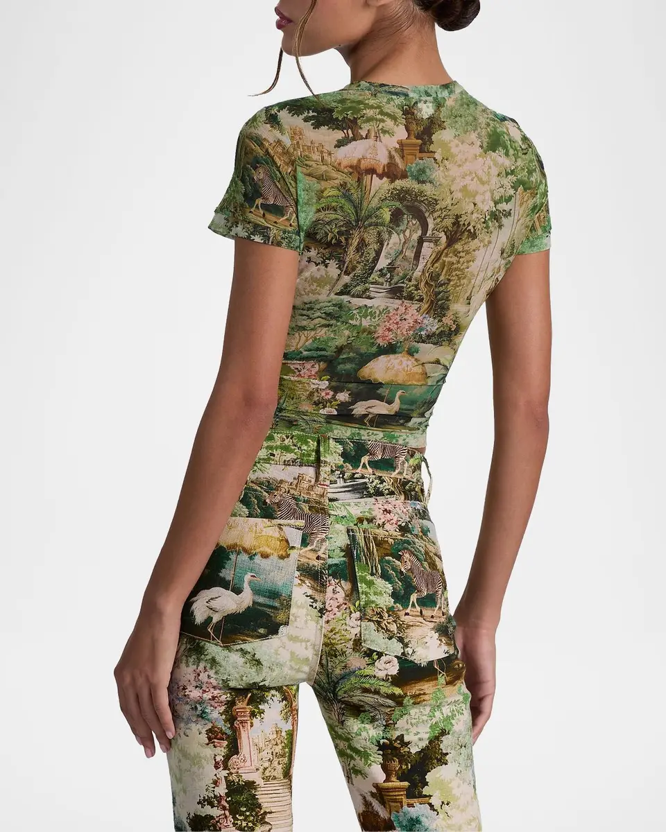 Alice + Olivia Tess Terraine-Print T-Shirt | Thumbnail 3 Alice + Olivia Tess Terraine-Print T-Shirt | Thumbnail 3