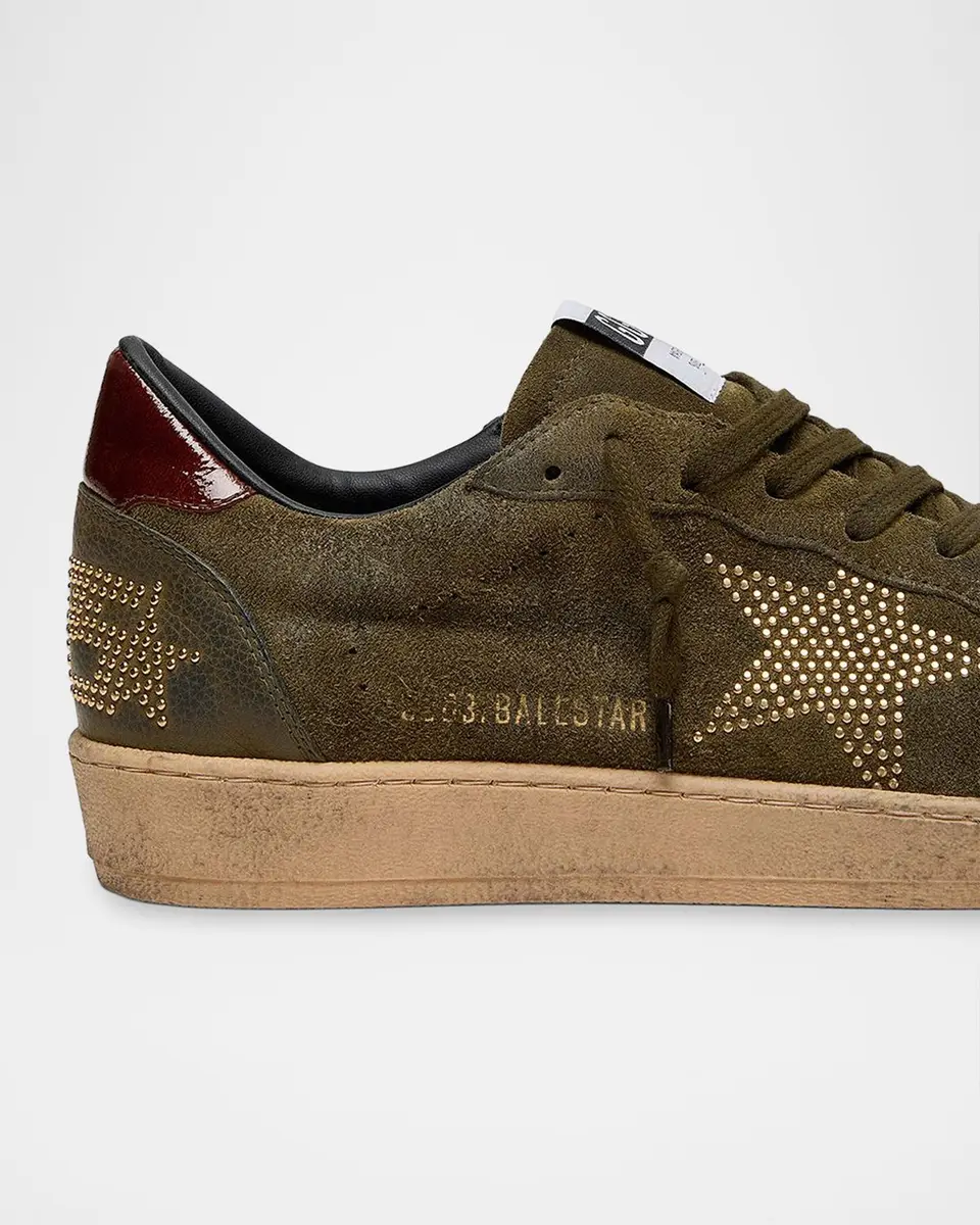 Golden Goose Men's Ballstar Suede Low-Top Sneakers | Thumbnail 2