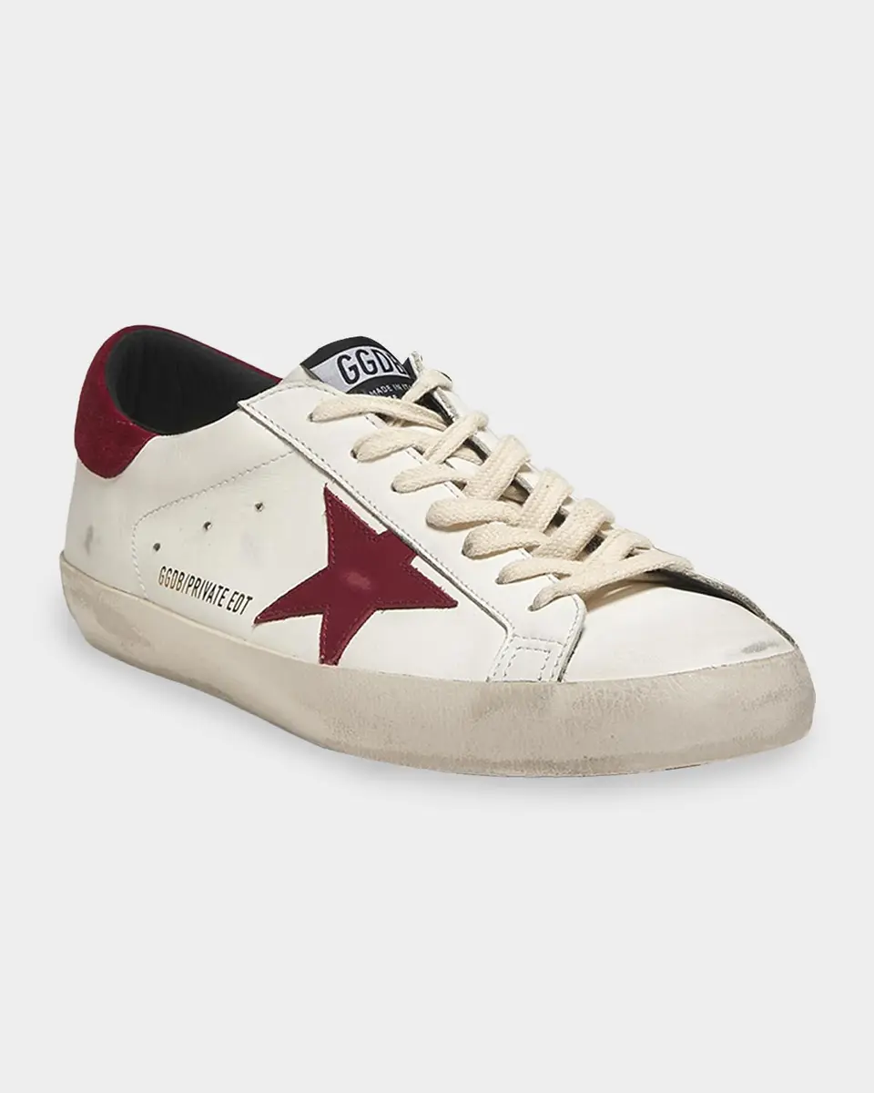 Golden Goose Men's Super-Star Leather Low-Top Sneakers | Thumbnail 2