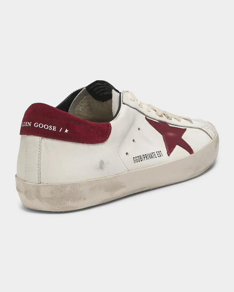 Golden Goose Men's Super-Star Leather Low-Top Sneakers | Thumbnail 3