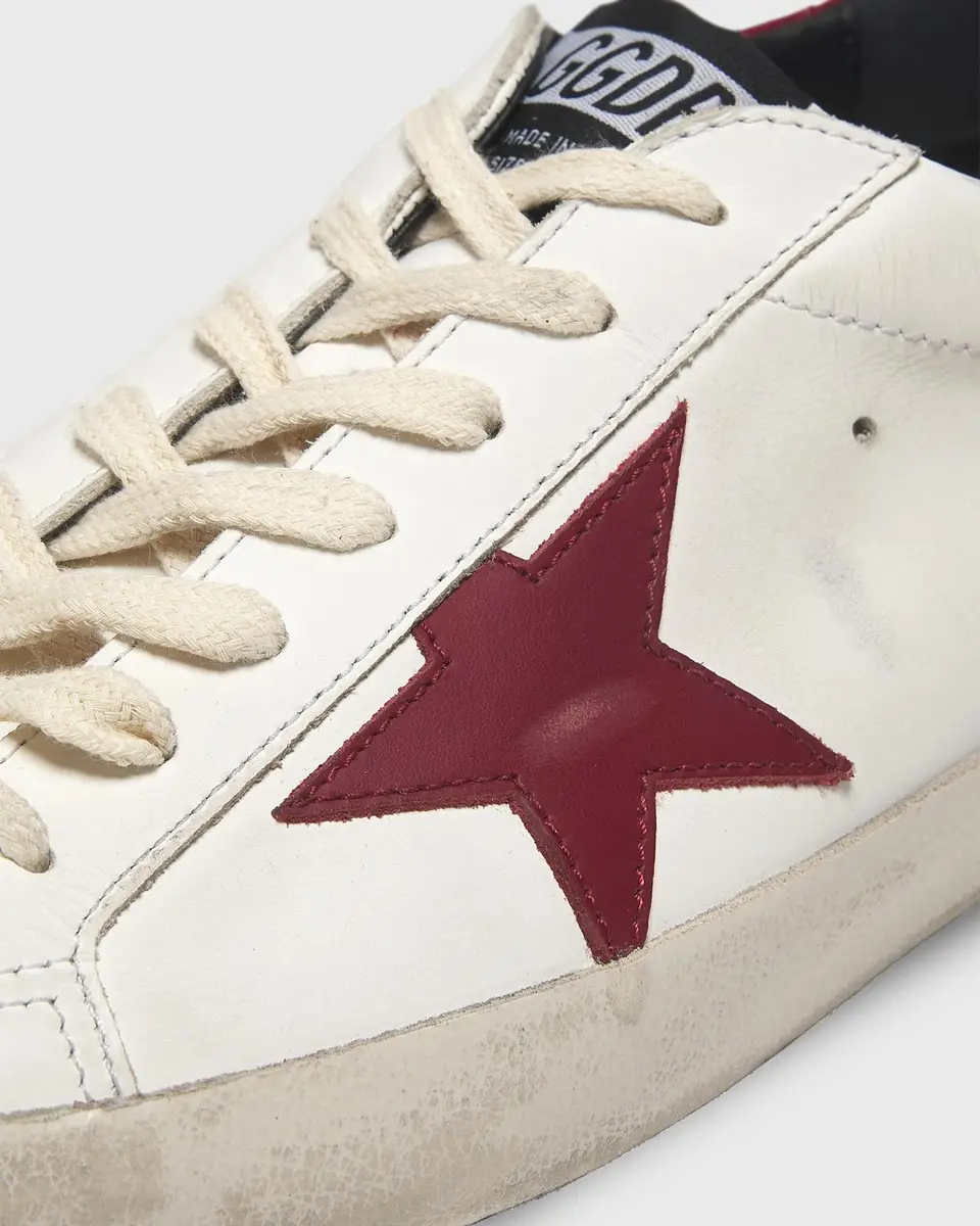 Golden Goose Men's Super-Star Leather Low-Top Sneakers | Thumbnail 4