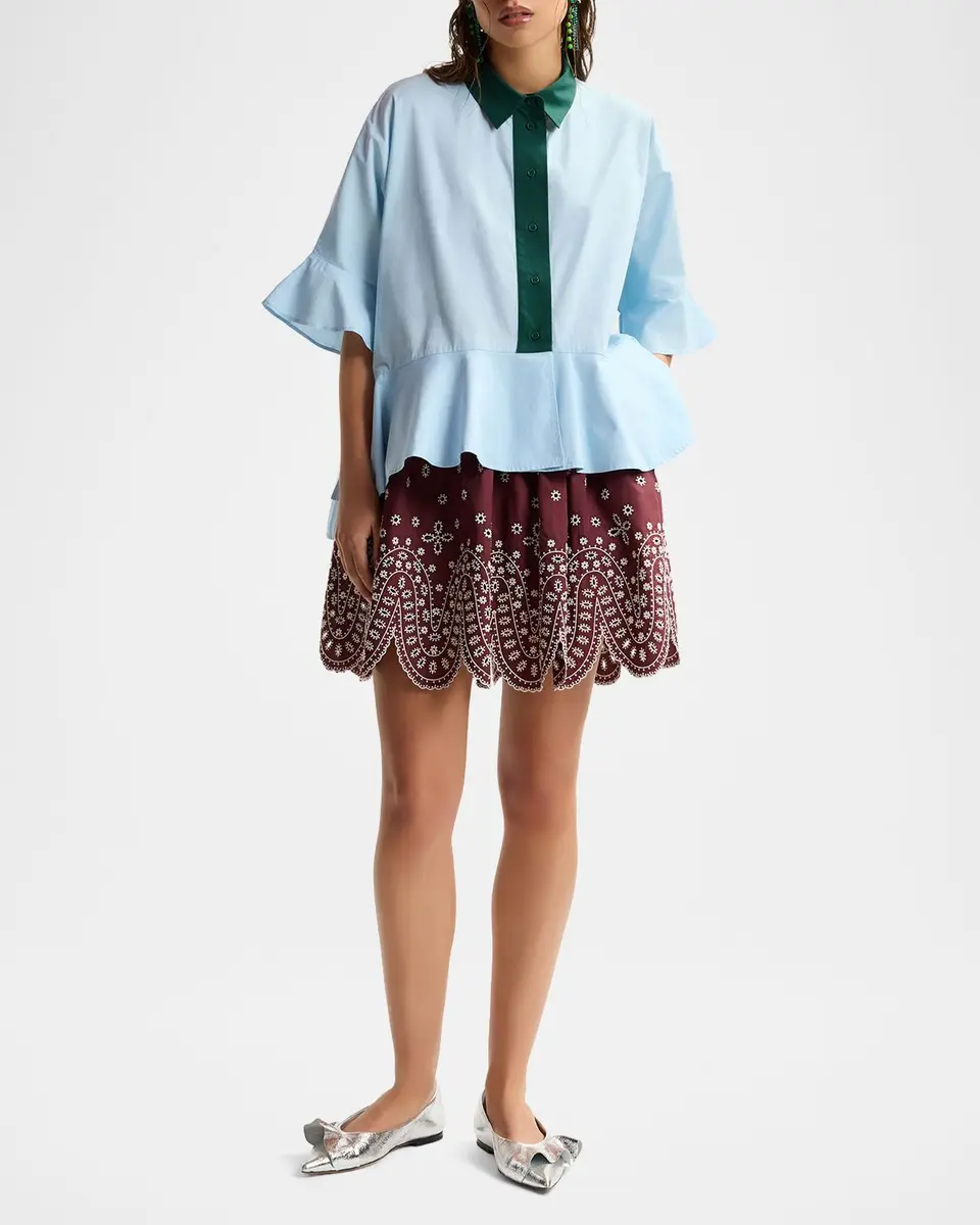 Essentiel Antwerp Kaylee Peplum Ruffle Shirt | Thumbnail 2