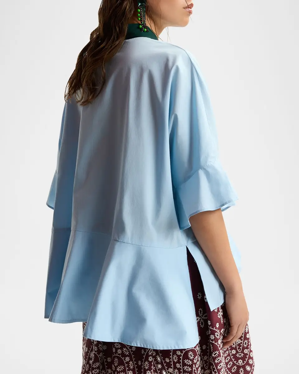 Essentiel Antwerp Kaylee Peplum Ruffle Shirt | Thumbnail 3