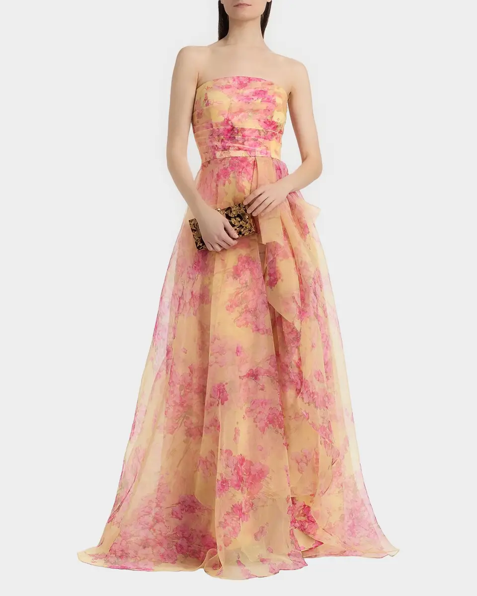 THEIA Fahreta Sakura Mist Organza Strapless Gown | Thumbnail 2 THEIA Fahreta Sakura Mist Organza Strapless Gown | Thumbnail 2