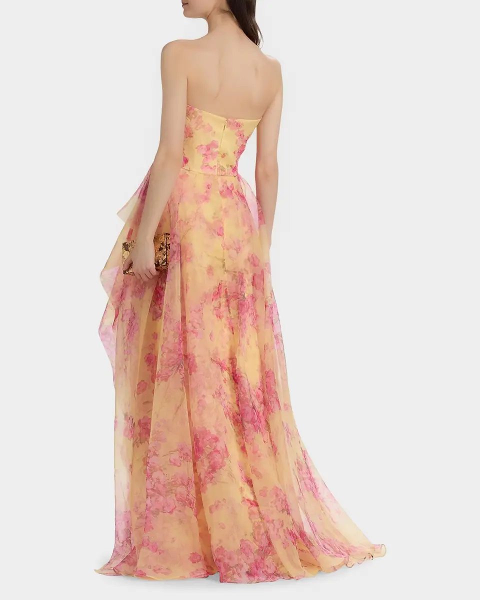 THEIA Fahreta Sakura Mist Organza Strapless Gown | Thumbnail 3 THEIA Fahreta Sakura Mist Organza Strapless Gown | Thumbnail 3