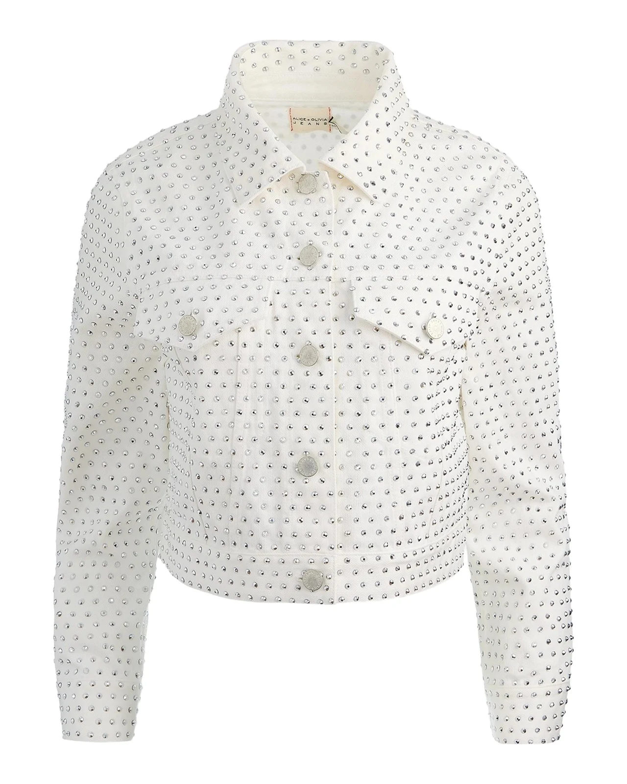 Chloe Embellished Denim Crop Jacket