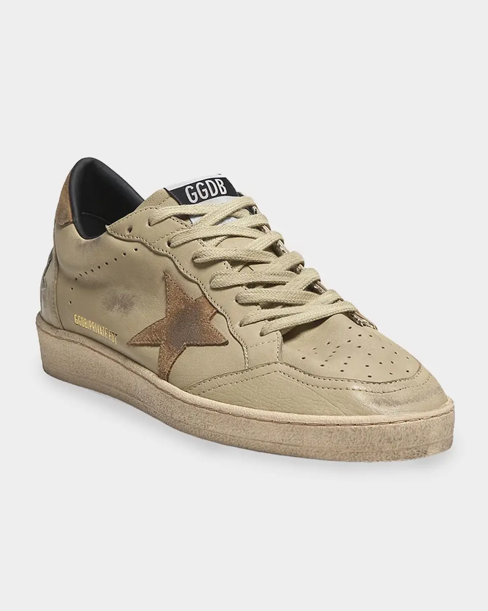 Golden Goose Men's Ballstar Leather Low-Top Sneakers | Thumbnail 2