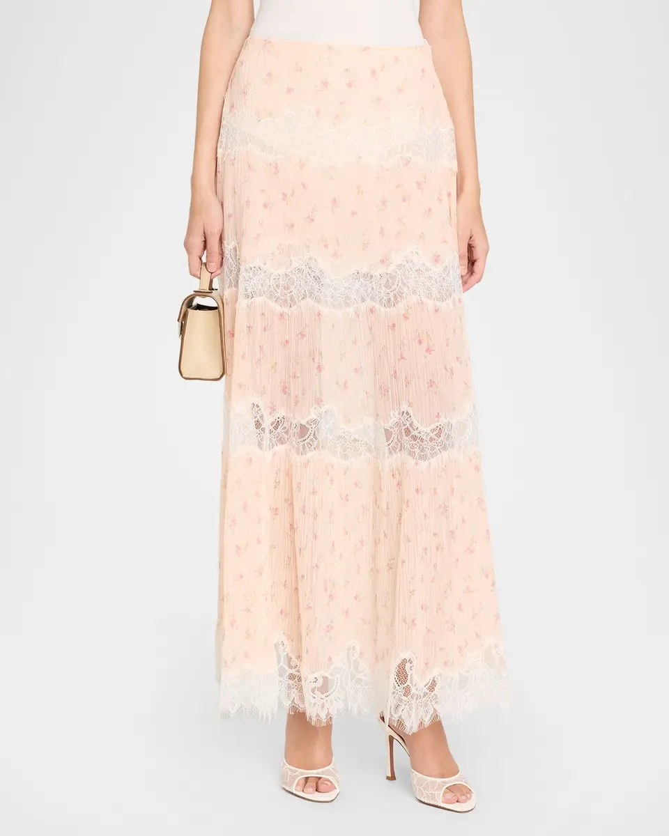 LoveShackFancy Everhart Cotton-Silk Lace Maxi Skirt | Thumbnail 4 LoveShackFancy Everhart Cotton-Silk Lace Maxi Skirt | Thumbnail 4