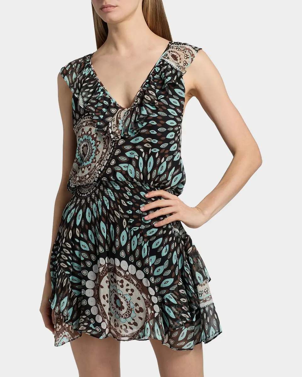 Ramy Brook Morgan Printed Silk A-Line Mini Dress | Thumbnail 4 Ramy Brook Morgan Printed Silk A-Line Mini Dress | Thumbnail 4