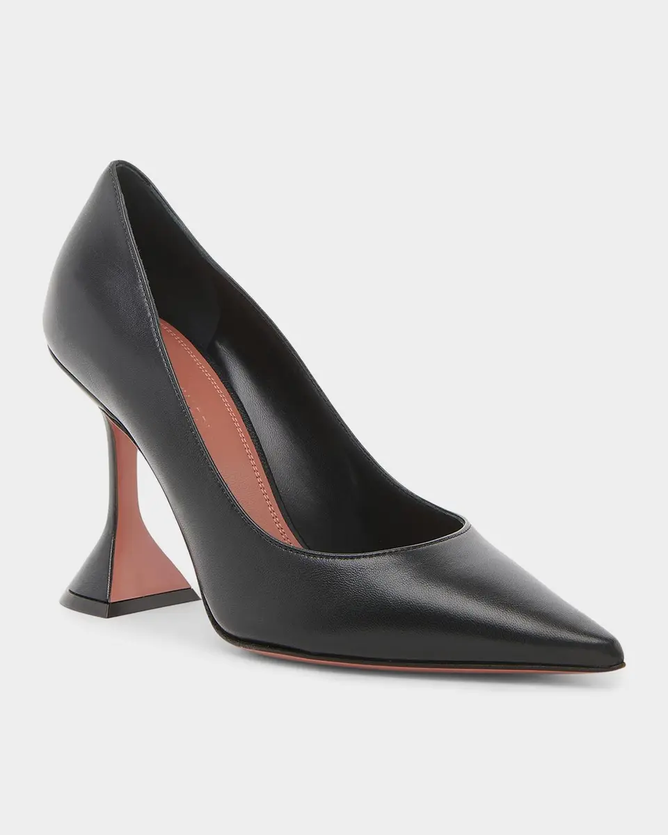 Amina Muaddi Ami 95MM Leather Pumps | Thumbnail 2