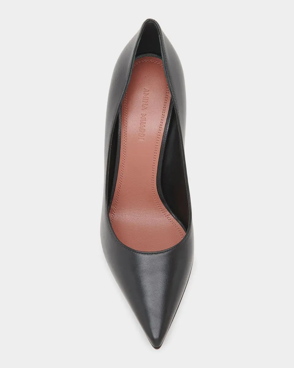 Amina Muaddi Ami 95MM Leather Pumps | Thumbnail 5