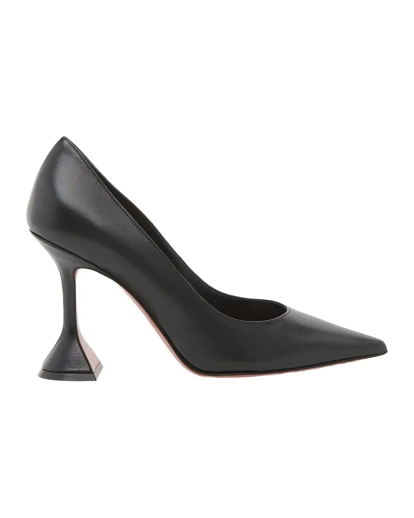 Amina Muaddi Ami 95MM Leather Pumps | Image 1 Amina Muaddi Ami 95MM Leather Pumps | Image 1