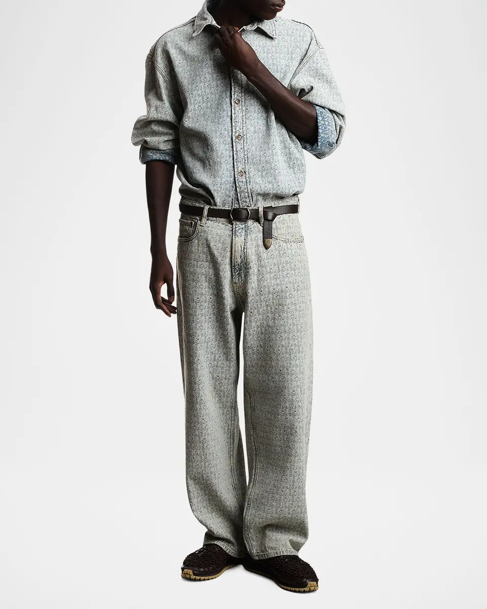 Emporio Armani Men's Logo Relaxed Jeans | Thumbnail 2 Emporio Armani Men's Logo Relaxed Jeans | Thumbnail 2