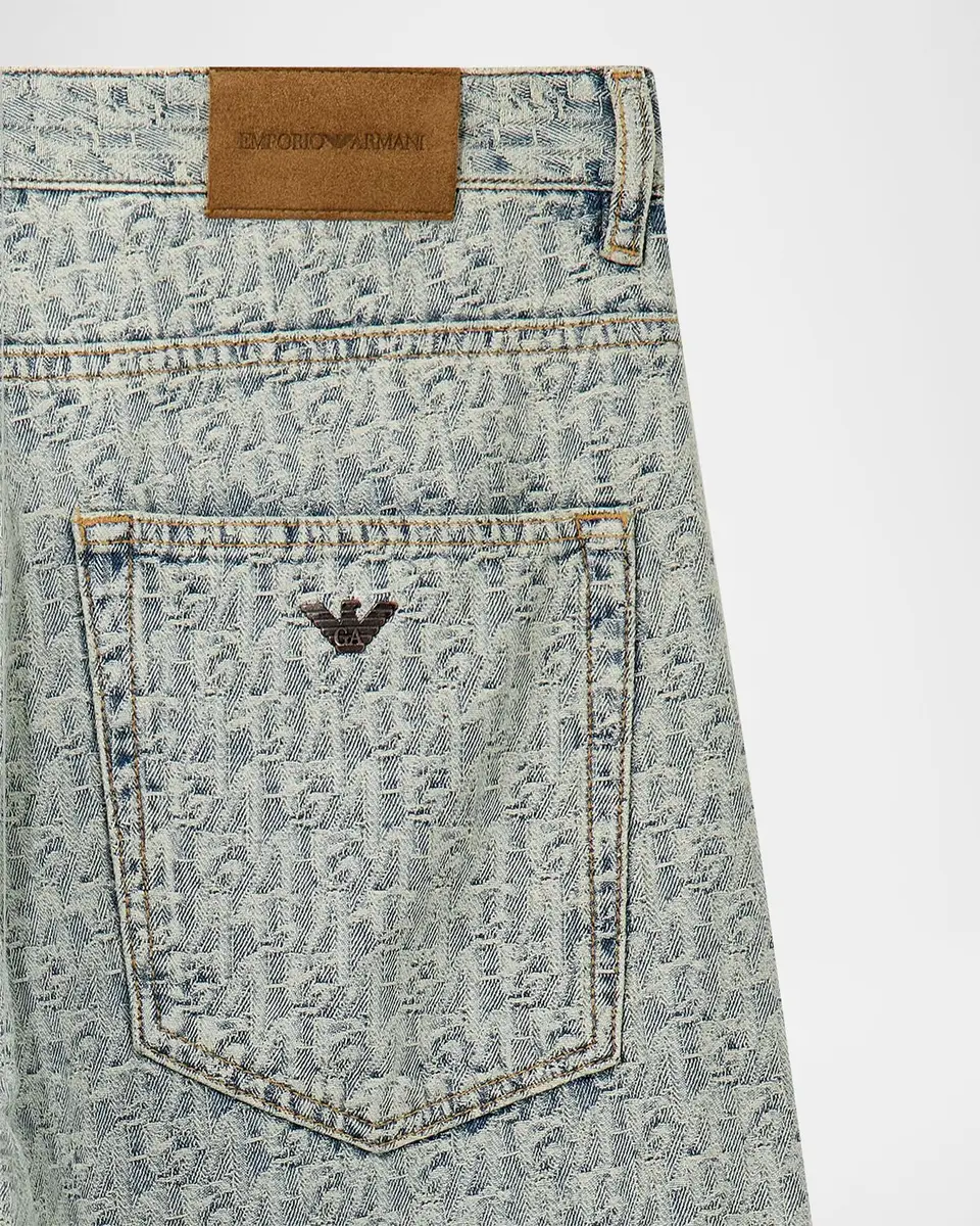 Emporio Armani Men's Logo Relaxed Jeans | Thumbnail 4 Emporio Armani Men's Logo Relaxed Jeans | Thumbnail 4