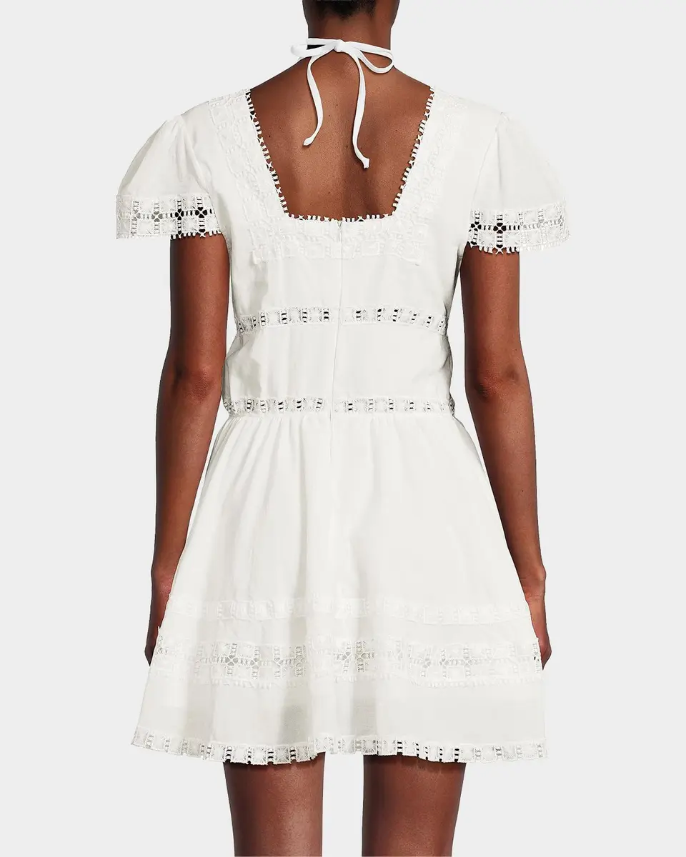 Peixoto Piper Lace-Trimmed Cotton Mini Dress | Thumbnail 3 Peixoto Piper Lace-Trimmed Cotton Mini Dress | Thumbnail 3