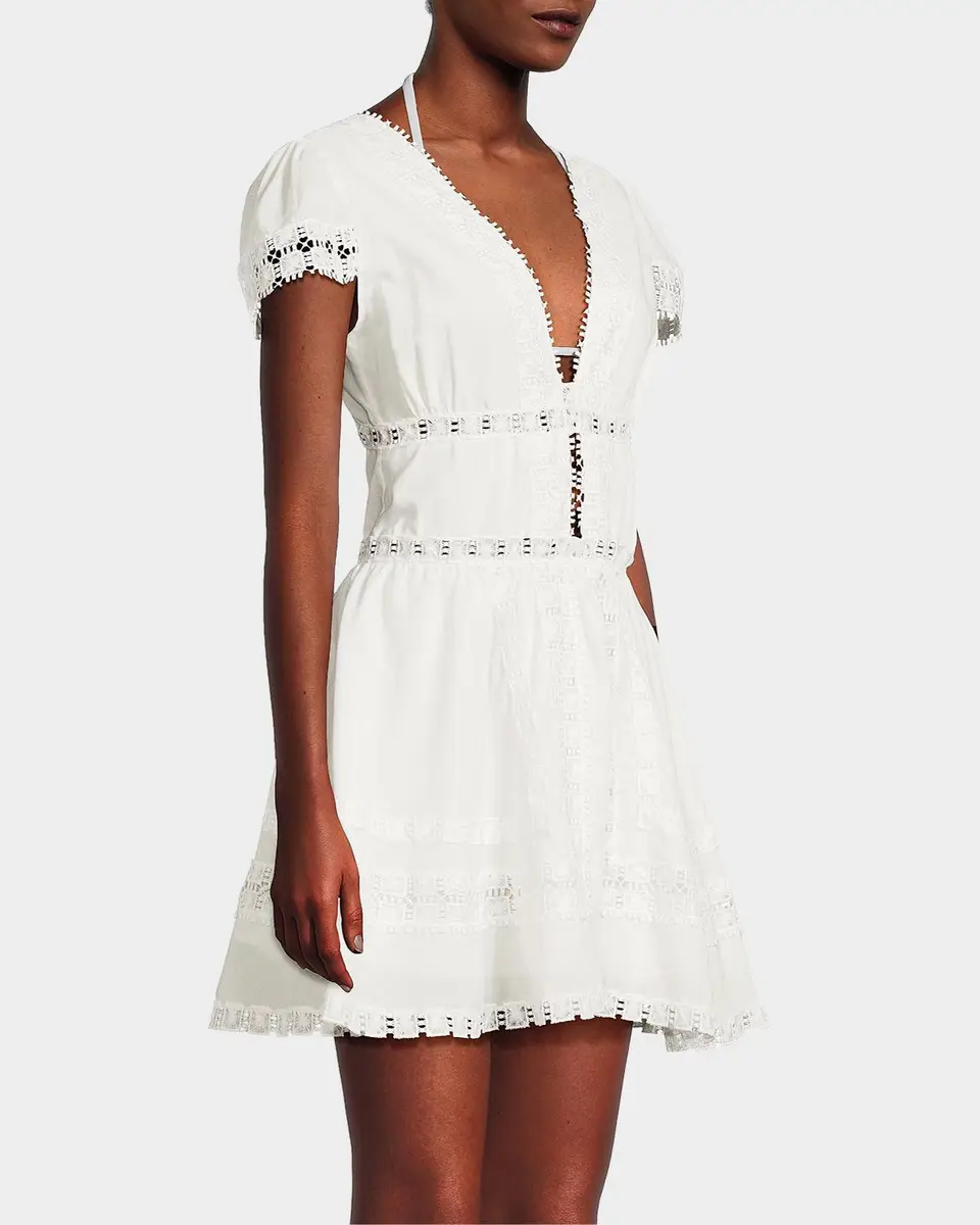 Peixoto Piper Lace-Trimmed Cotton Mini Dress | Thumbnail 6 Peixoto Piper Lace-Trimmed Cotton Mini Dress | Thumbnail 6