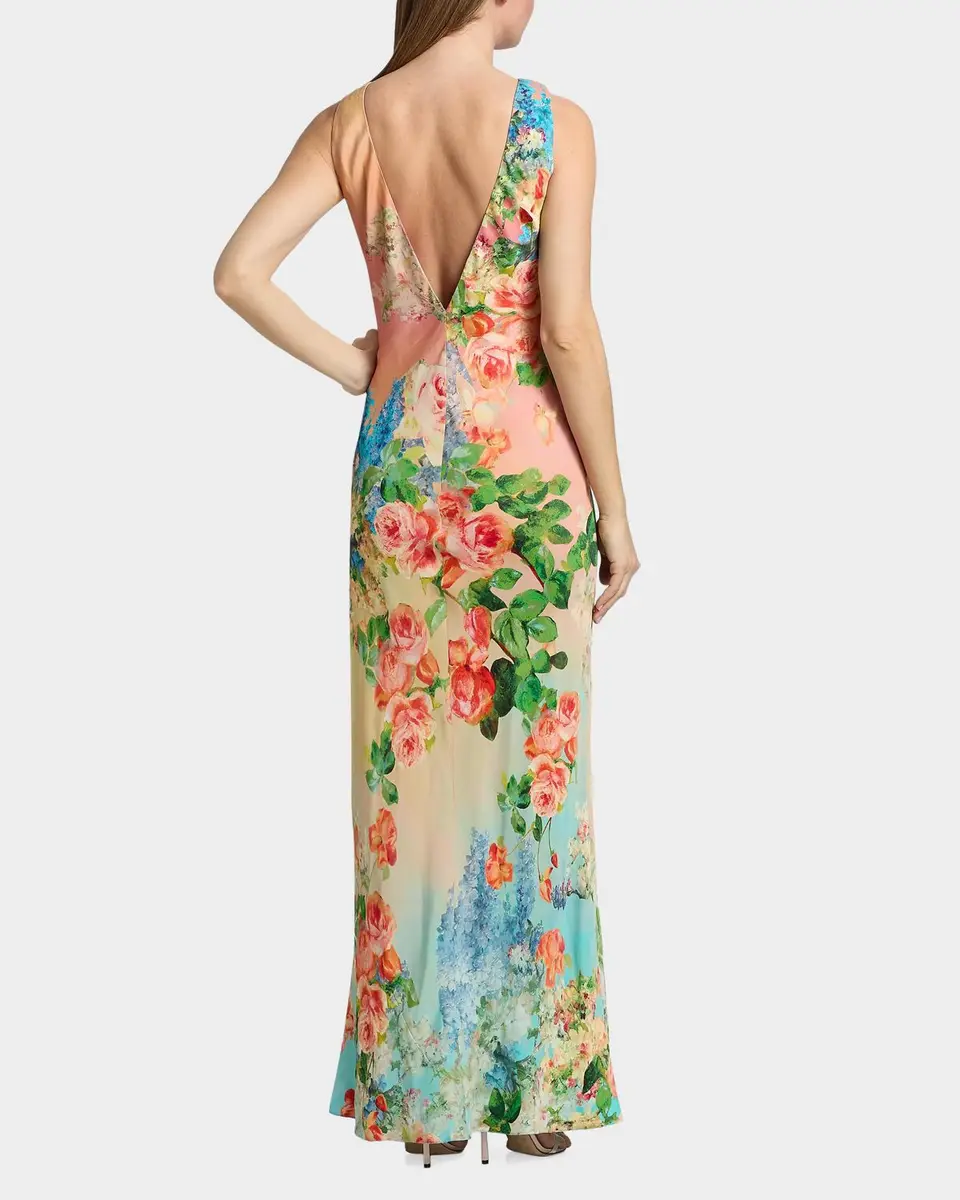 Hemant & Nandita Floral Column Maxi Dress | Thumbnail 3 Hemant & Nandita Floral Column Maxi Dress | Thumbnail 3