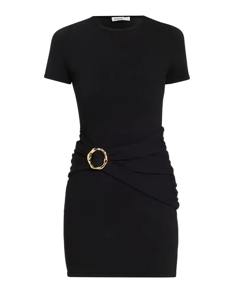 SIMKHAI Leni Ruched Mini Dress | Image 1 SIMKHAI Leni Ruched Mini Dress | Image 1