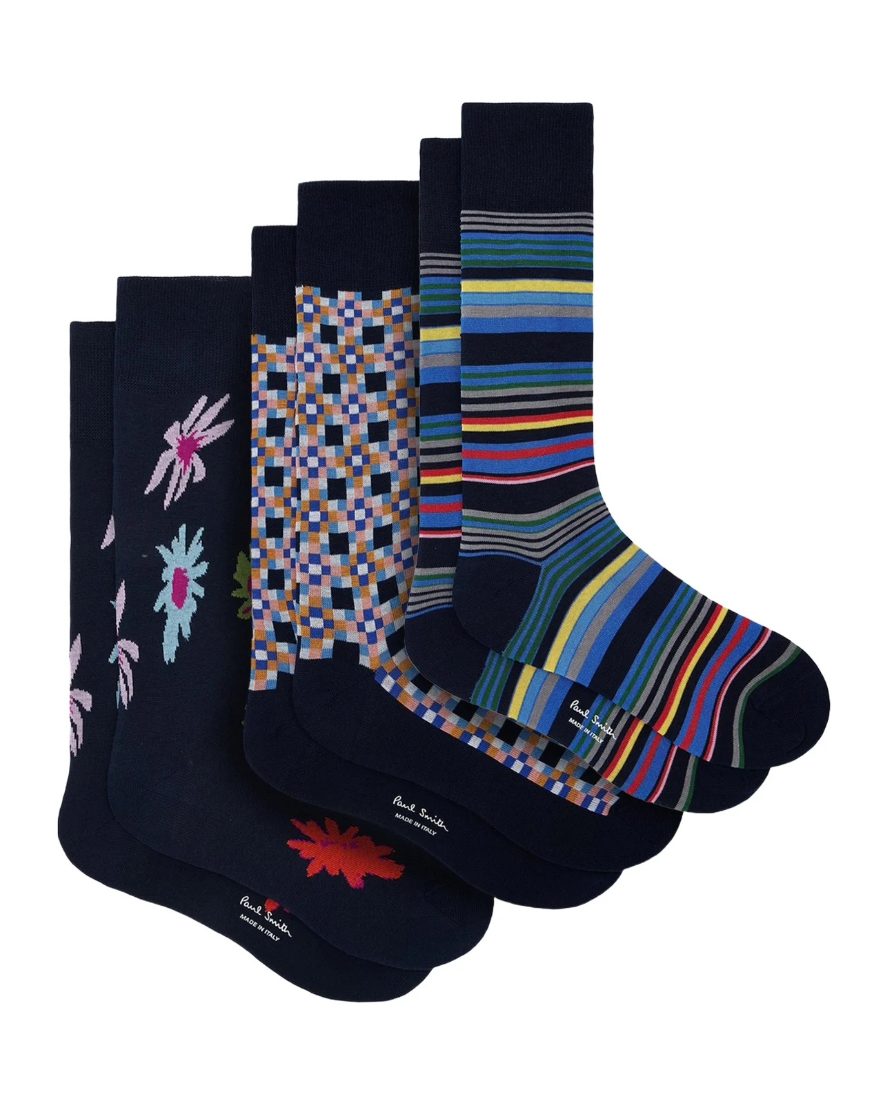 Paul Smith Men's 3-Pack Assorted Printed Socks