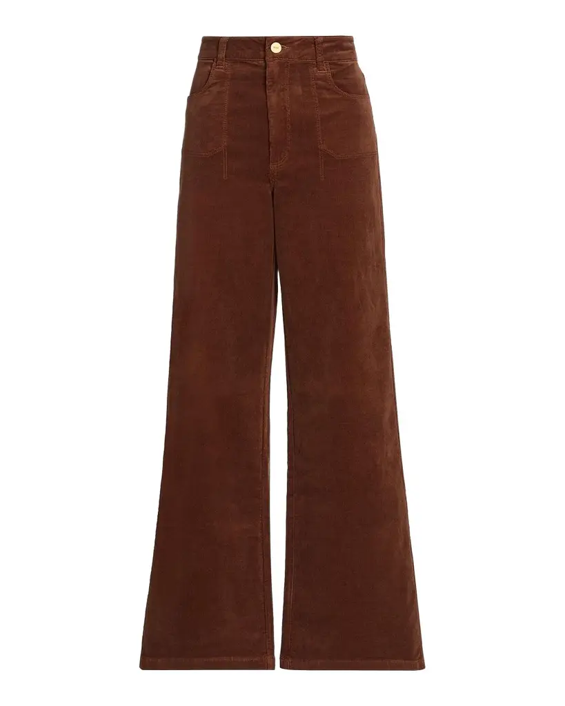 PAIGE Anessa Cotton-Blend Corduroy Wide-Leg Pants | Image 1 PAIGE Anessa Cotton-Blend Corduroy Wide-Leg Pants | Image 1