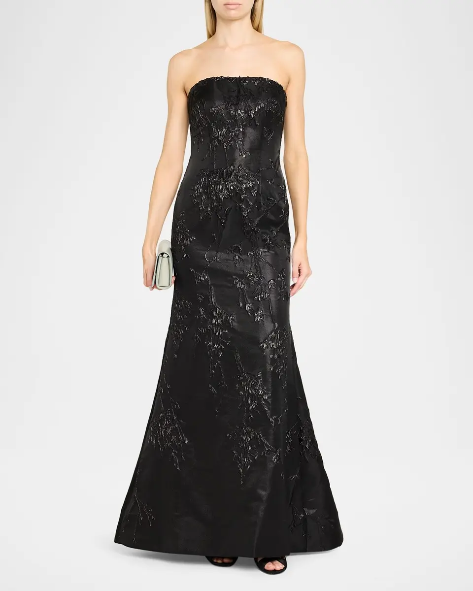 Rene Ruiz Collection Embellished Jacquard Strapless Gown | Thumbnail 3 Rene Ruiz Collection Embellished Jacquard Strapless Gown | Thumbnail 3