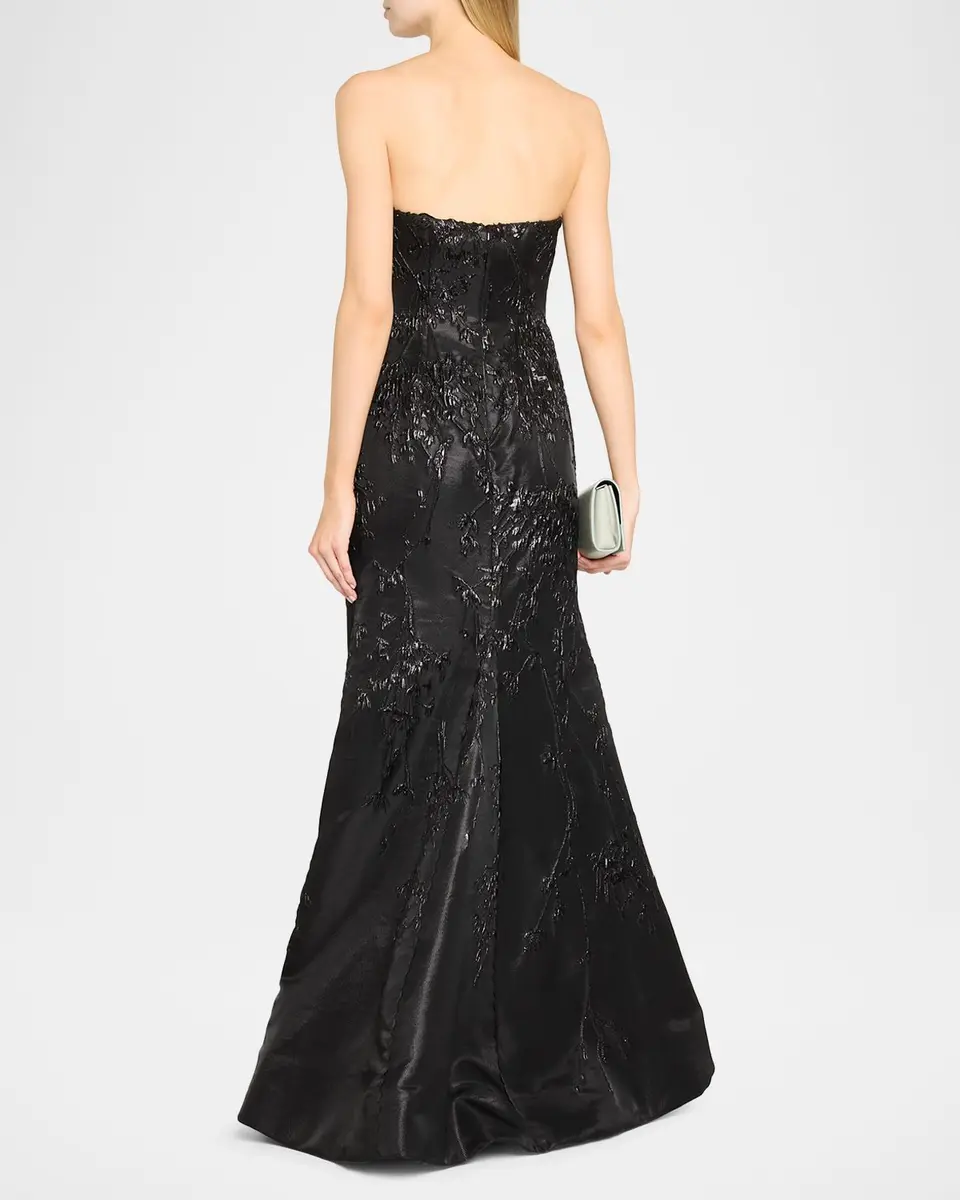 Rene Ruiz Collection Embellished Jacquard Strapless Gown | Thumbnail 4 Rene Ruiz Collection Embellished Jacquard Strapless Gown | Thumbnail 4