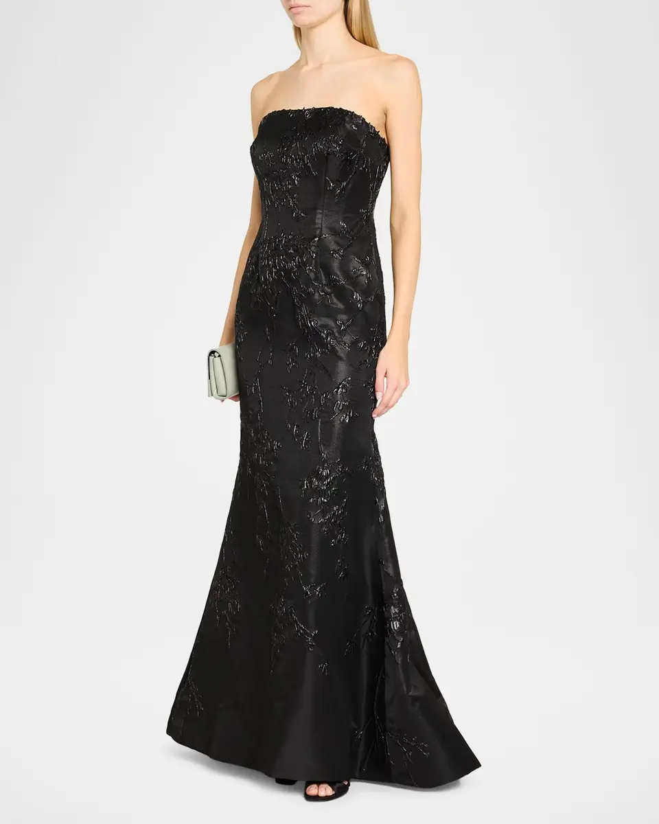 Rene Ruiz Collection Embellished Jacquard Strapless Gown | Thumbnail 5 Rene Ruiz Collection Embellished Jacquard Strapless Gown | Thumbnail 5