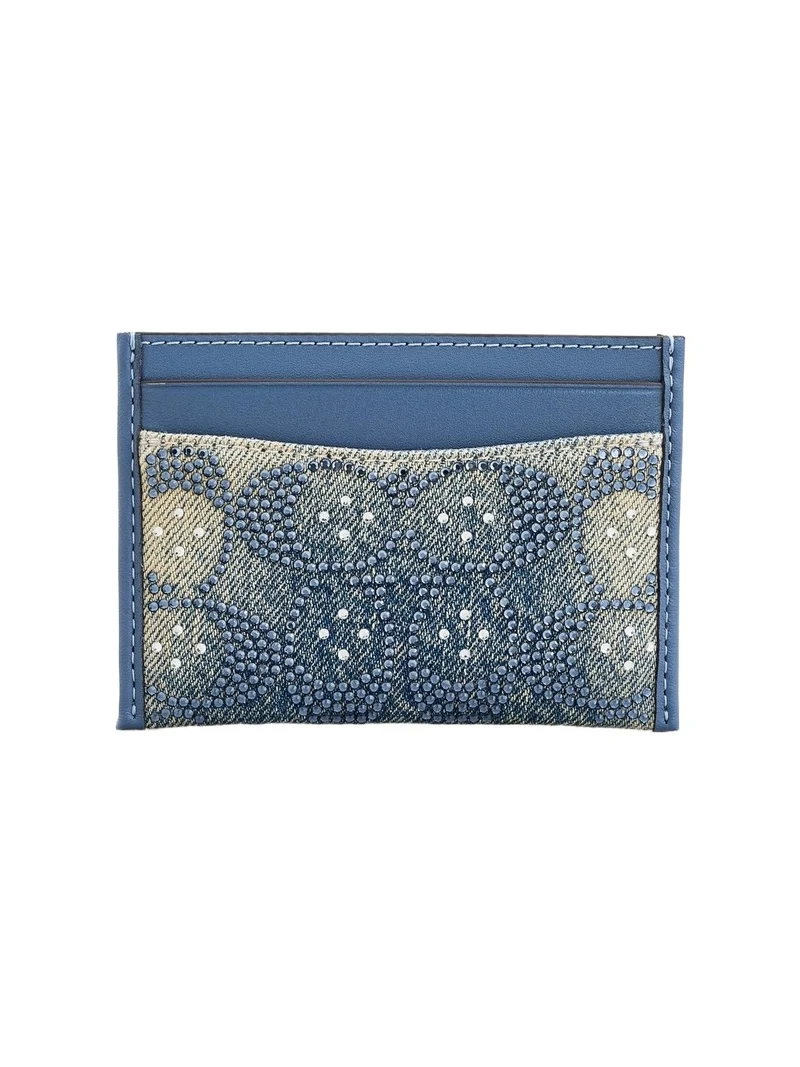 Crystal Signature Denim Essential Card Case Crystal Signature Denim Essential Card Case