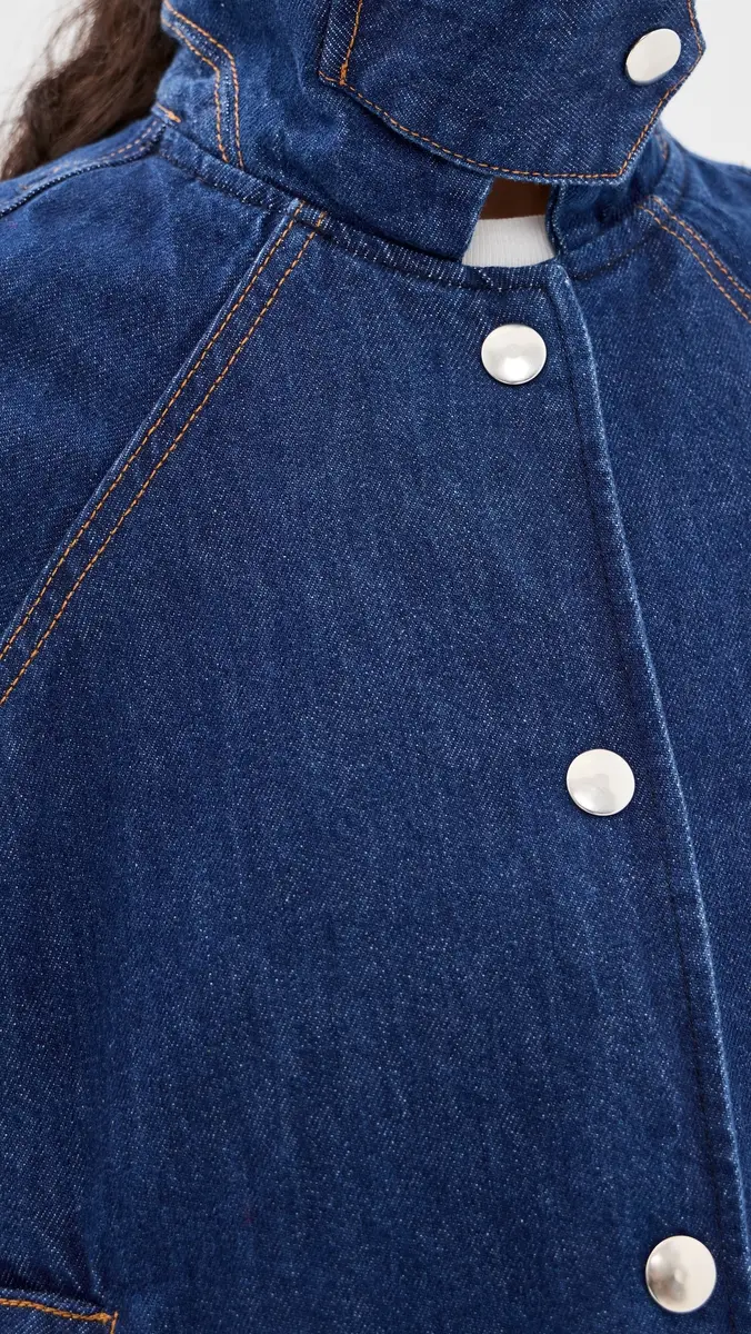 Brandon Maxwell The Wells Trapeze Denim Jacket | Thumbnail 6