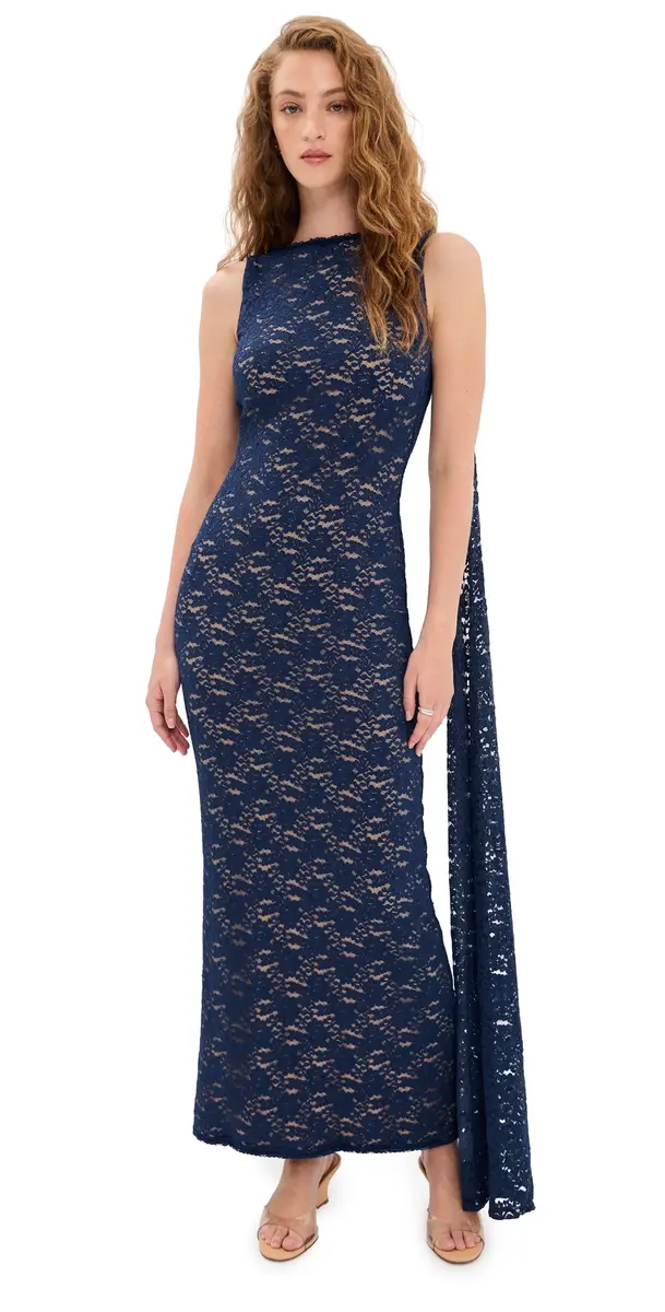 Runaway The Label Janie Boat Neck Maxi Dress