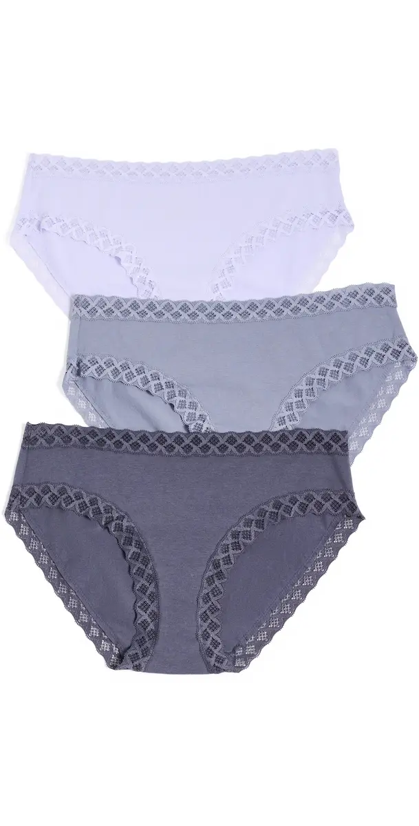 Natori Bliss Girl Briefs 3 Pack Twilight Haze/Purple Prl/Greystone | Image 1 Natori Bliss Girl Briefs 3 Pack Twilight Haze/Purple Prl/Greystone | Image 1
