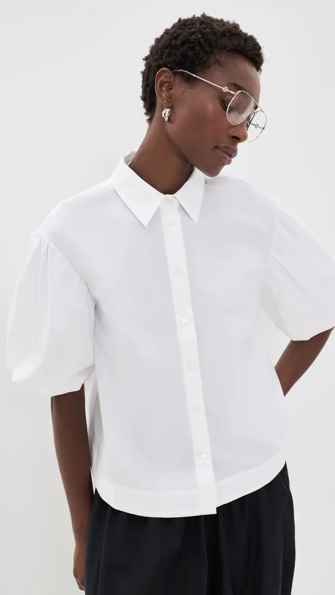 MEIMEIJ Voluminous Sleeve Cotton Shirt | Thumbnail 2 MEIMEIJ Voluminous Sleeve Cotton Shirt | Thumbnail 2