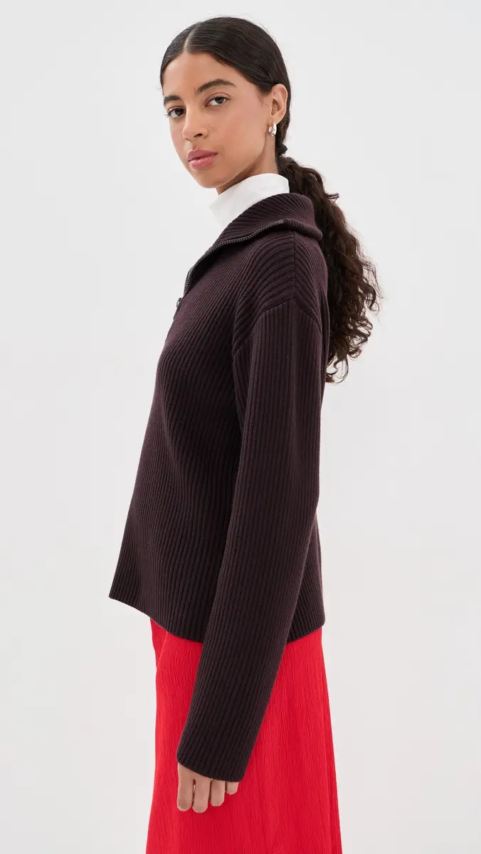 Courrèges Ribbed Merino Wool Trucker Sweater | Thumbnail 4