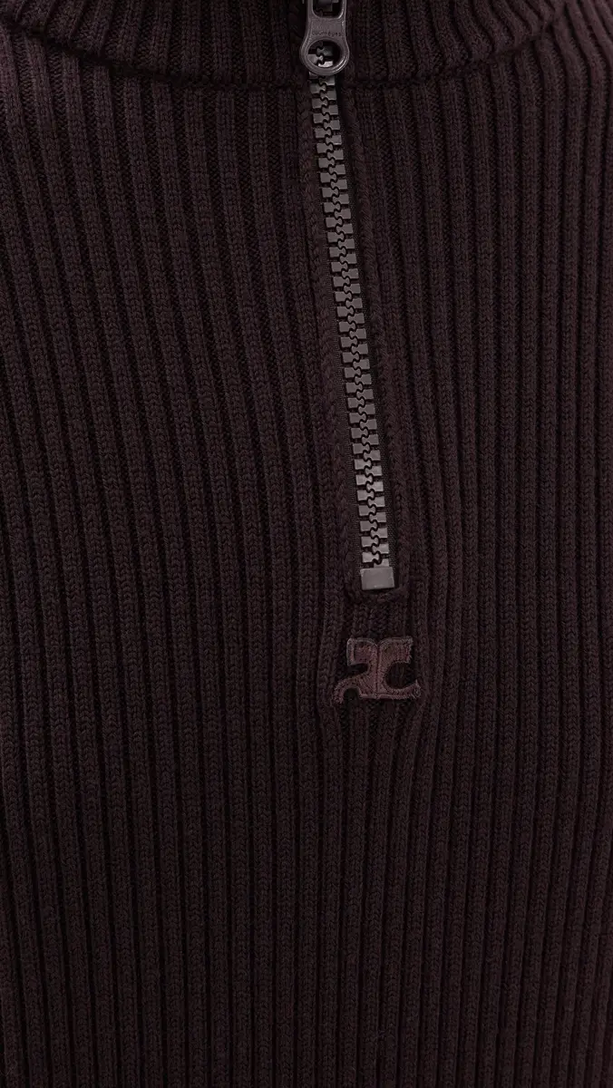 Courrèges Ribbed Merino Wool Trucker Sweater | Thumbnail 6