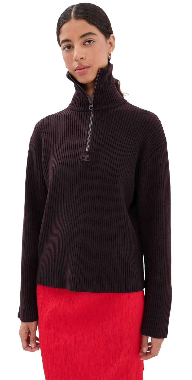 Ribbed Merino Wool Trucker Sweater Ribbed Merino Wool Trucker Sweater